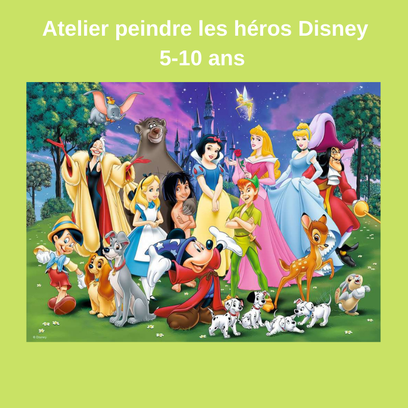 Atelier de peinture les héros Disney - Anniversaire (8 enfants max)