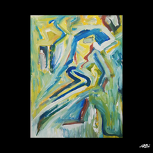 Charger l&#39;image dans la galerie, Peinture sur papier géométrique couple unique - format A4 21x29cm
