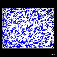 Charger l&#39;image dans la galerie, Peinture unique sur papier Canson Rêve d&#39;azulejos - 50 x 65 cm

